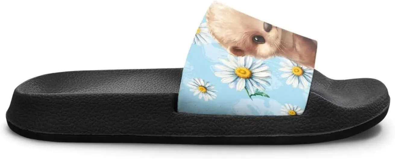UNICEU Kids Slippers Slip-On Open Toe Quick Drying Slides Sandals Girls Boys Casual Non-Slip Lightweight Shower Shoes