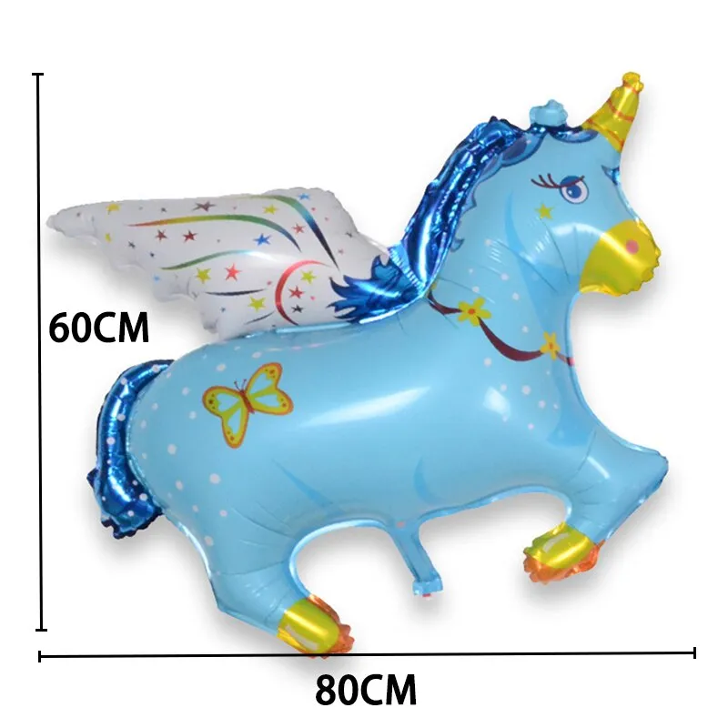 Unicorn Balloon Decoration Happy Birthday Party Supplies Foil Letter Balloon Globos Balony Banner Streamer Baby Shower Balloons