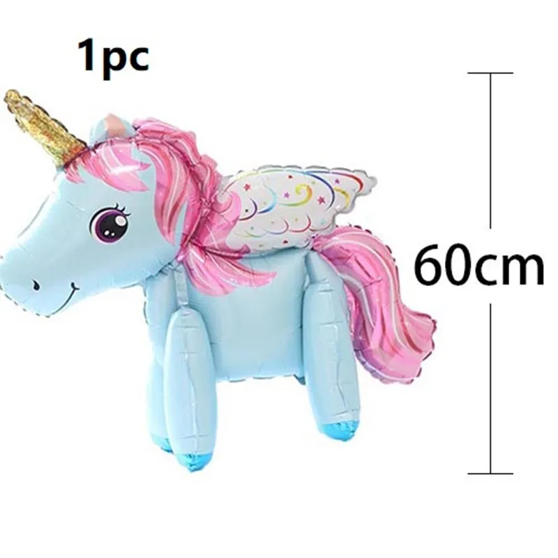 Unicorn Balloon Decoration Happy Birthday Party Supplies Foil Letter Balloon Globos Balony Banner Streamer Baby Shower Balloons