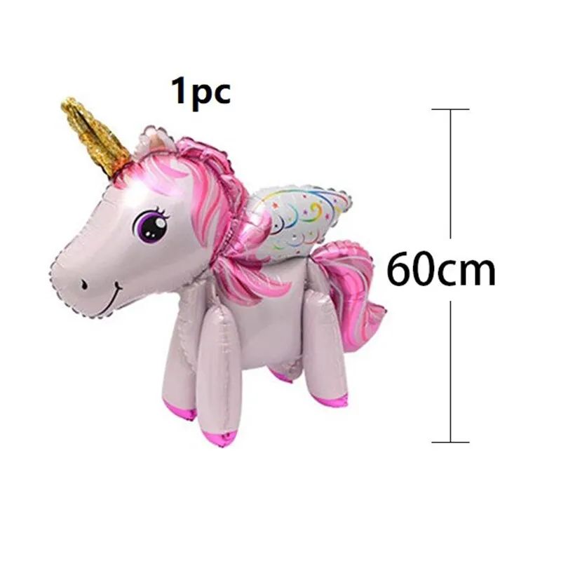 Unicorn Balloon Decoration Happy Birthday Party Supplies Foil Letter Balloon Globos Balony Banner Streamer Baby Shower Balloons