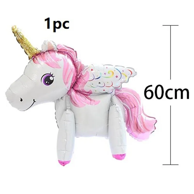 Unicorn Balloon Decoration Happy Birthday Party Supplies Foil Letter Balloon Globos Balony Banner Streamer Baby Shower Balloons