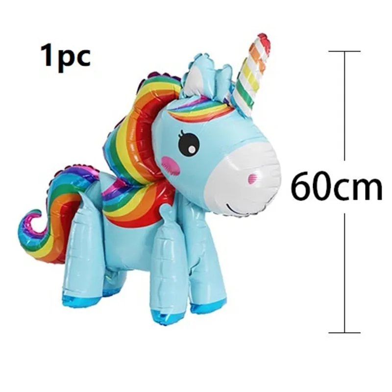 Unicorn Balloon Decoration Happy Birthday Party Supplies Foil Letter Balloon Globos Balony Banner Streamer Baby Shower Balloons