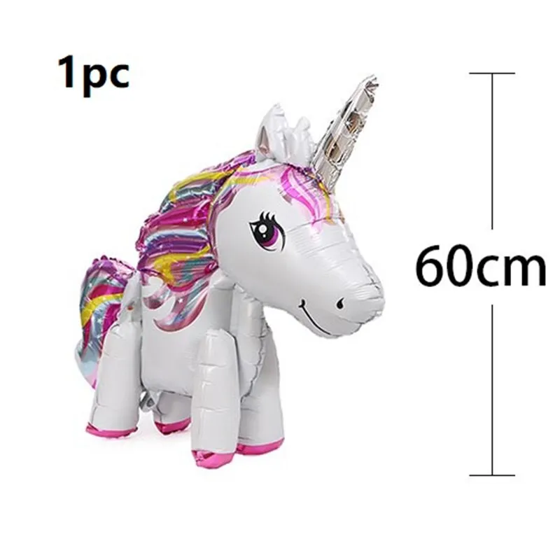 Unicorn Balloon Decoration Happy Birthday Party Supplies Foil Letter Balloon Globos Balony Banner Streamer Baby Shower Balloons