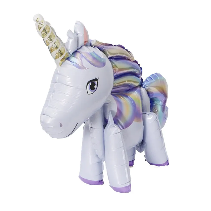 Unicorn Balloon Decoration Happy Birthday Party Supplies Foil Letter Balloon Globos Balony Banner Streamer Baby Shower Balloons