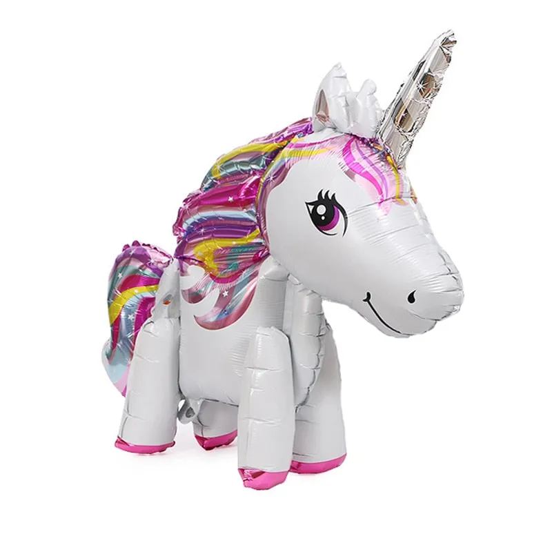 Unicorn Balloon Decoration Happy Birthday Party Supplies Foil Letter Balloon Globos Balony Banner Streamer Baby Shower Balloons
