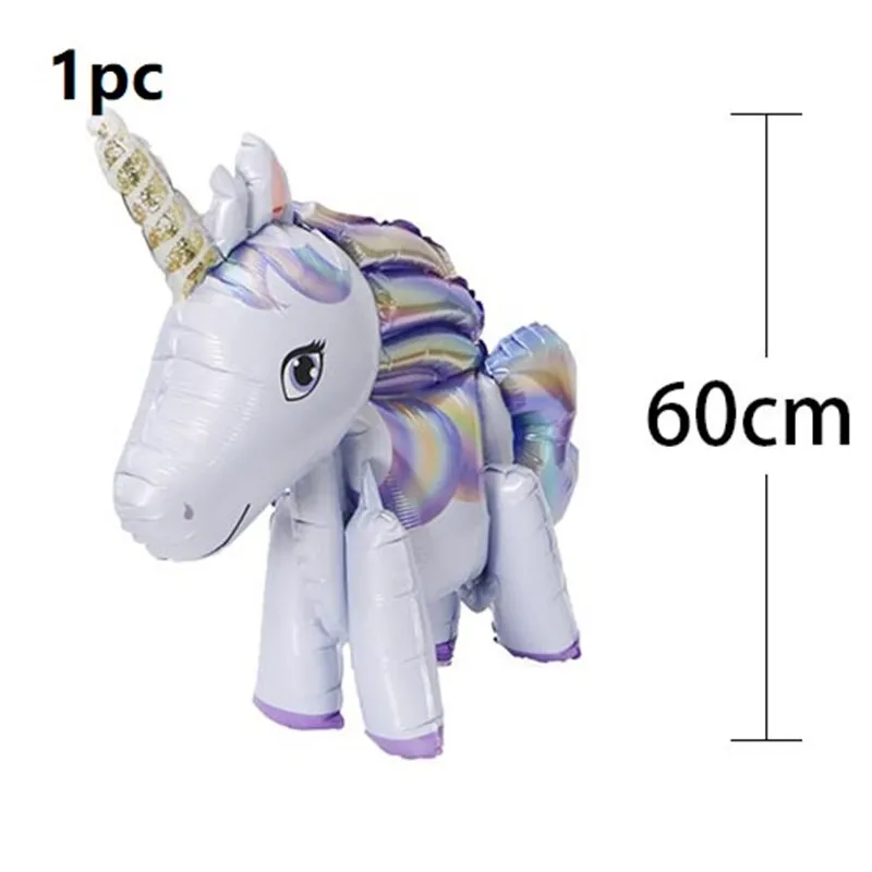 Unicorn Balloon Decoration Happy Birthday Party Supplies Foil Letter Balloon Globos Balony Banner Streamer Baby Shower Balloons