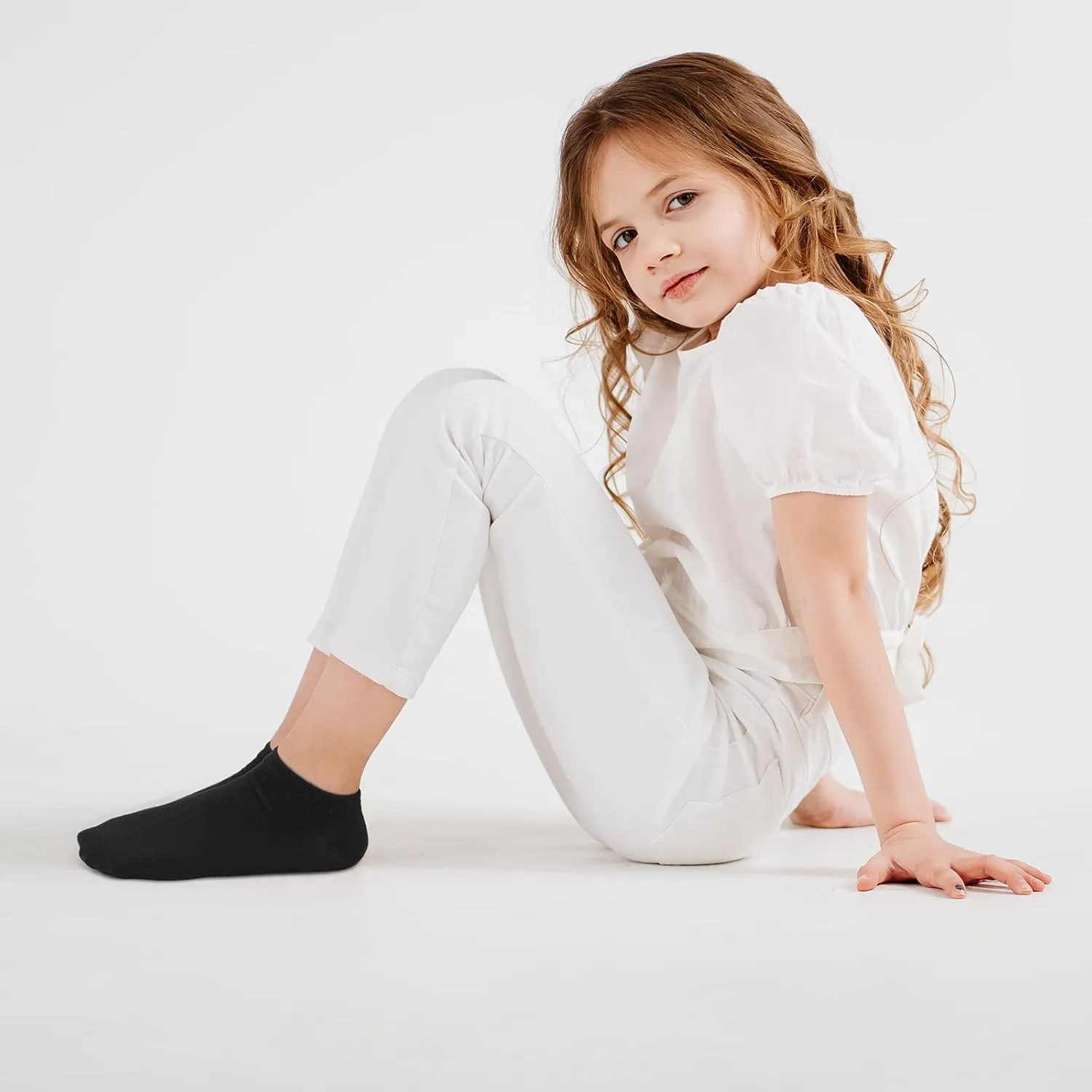 URATOT 24 Pairs Kids' Low Cut Socks - Boys' or Girls' Half Cushion Athletic Ankle Socks