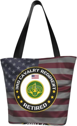 Us Army 3rd Cavalry Regiment Retired Fashion Shoulder Bag Large Capacity For Man Or Woman
