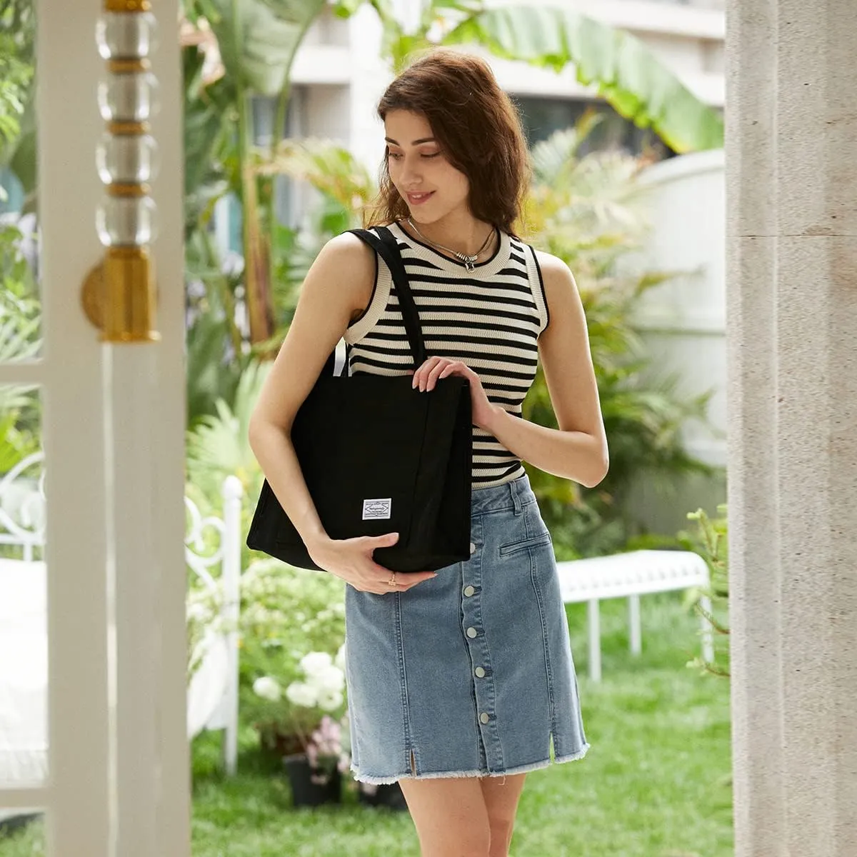Valleycomfy Tote Bag for Women Corduroy Crossbody Tote Bag Purse Women Travel Shoulder Bags Work Handbags Everyday Hobo Bag
