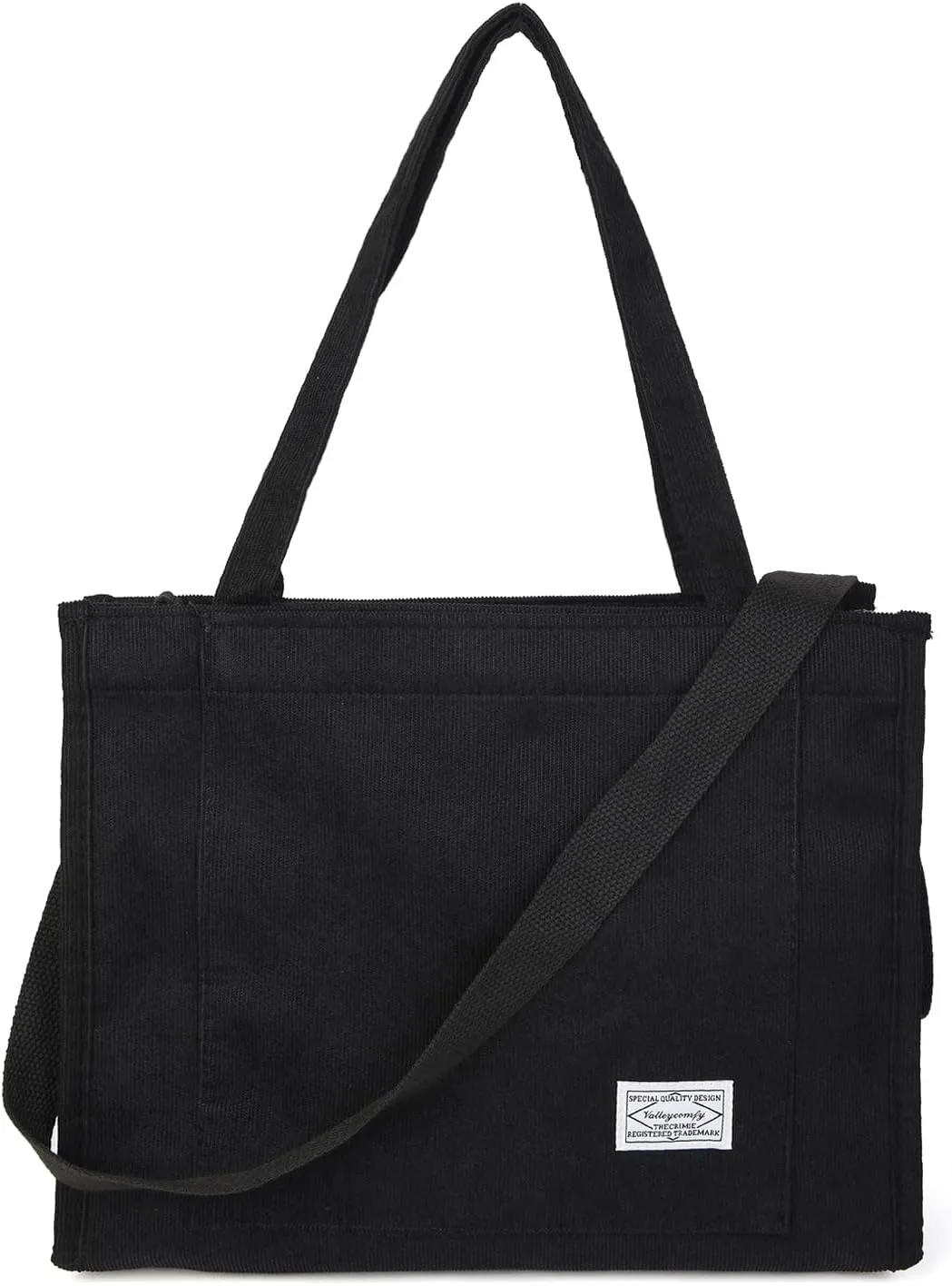 Valleycomfy Tote Bag for Women Corduroy Crossbody Tote Bag Purse Women Travel Shoulder Bags Work Handbags Everyday Hobo Bag