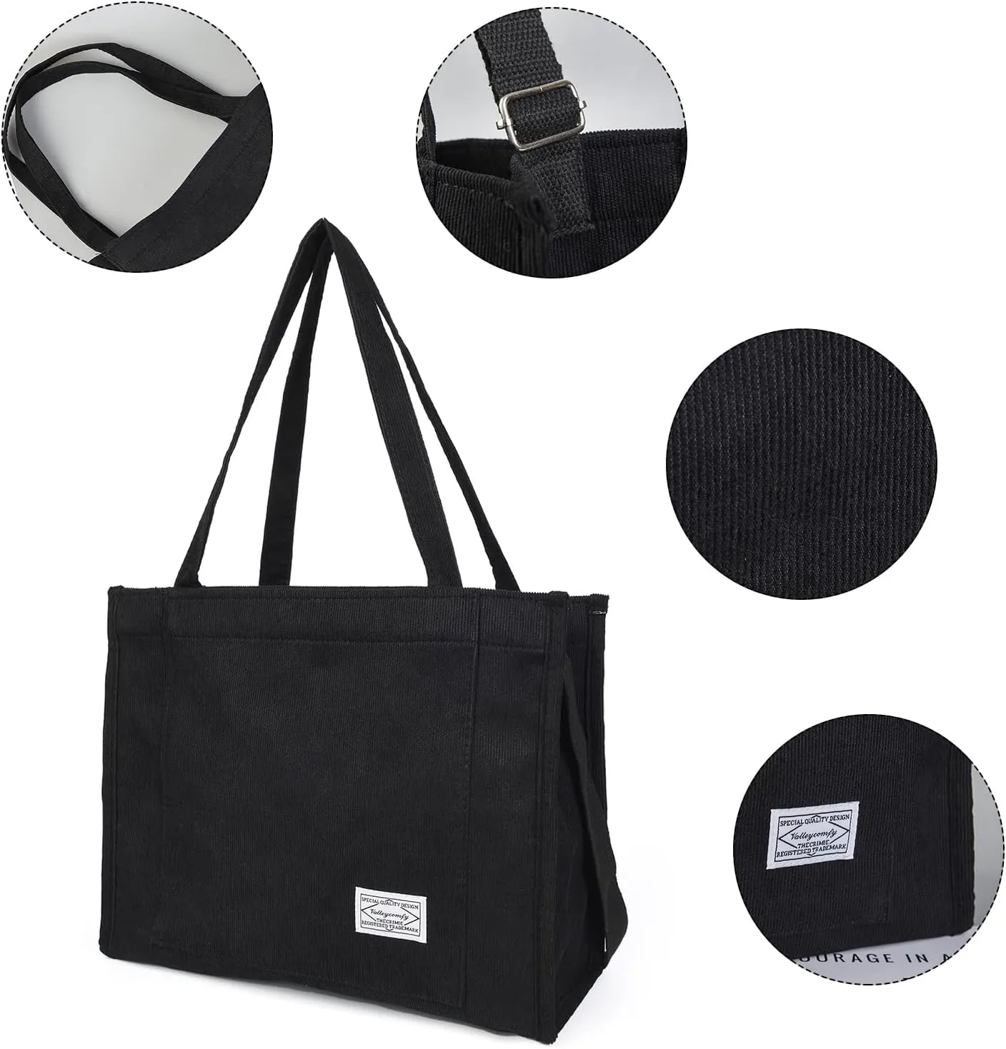 Valleycomfy Tote Bag for Women Corduroy Crossbody Tote Bag Purse Women Travel Shoulder Bags Work Handbags Everyday Hobo Bag