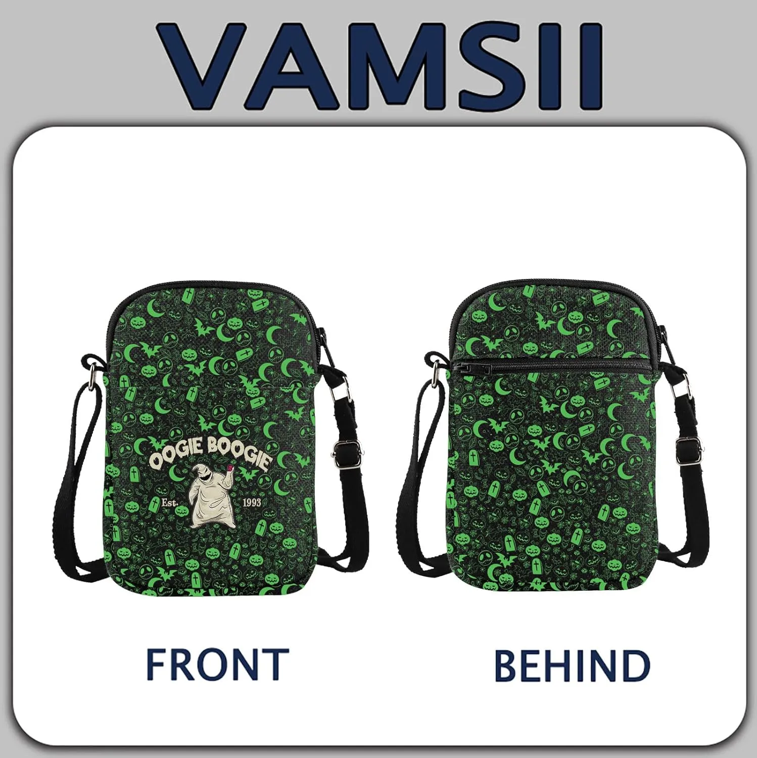 VAMSII The Nightmare Before Inspired Crossbody Bag Nightmare Horror Movie Fans Merch