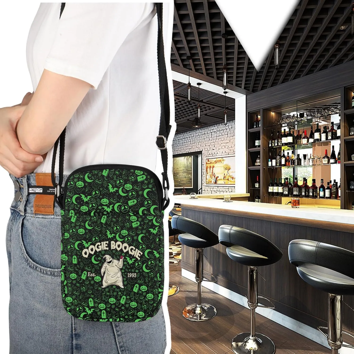 VAMSII The Nightmare Before Inspired Crossbody Bag Nightmare Horror Movie Fans Merch