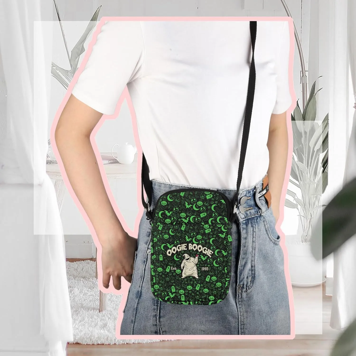 VAMSII The Nightmare Before Inspired Crossbody Bag Nightmare Horror Movie Fans Merch