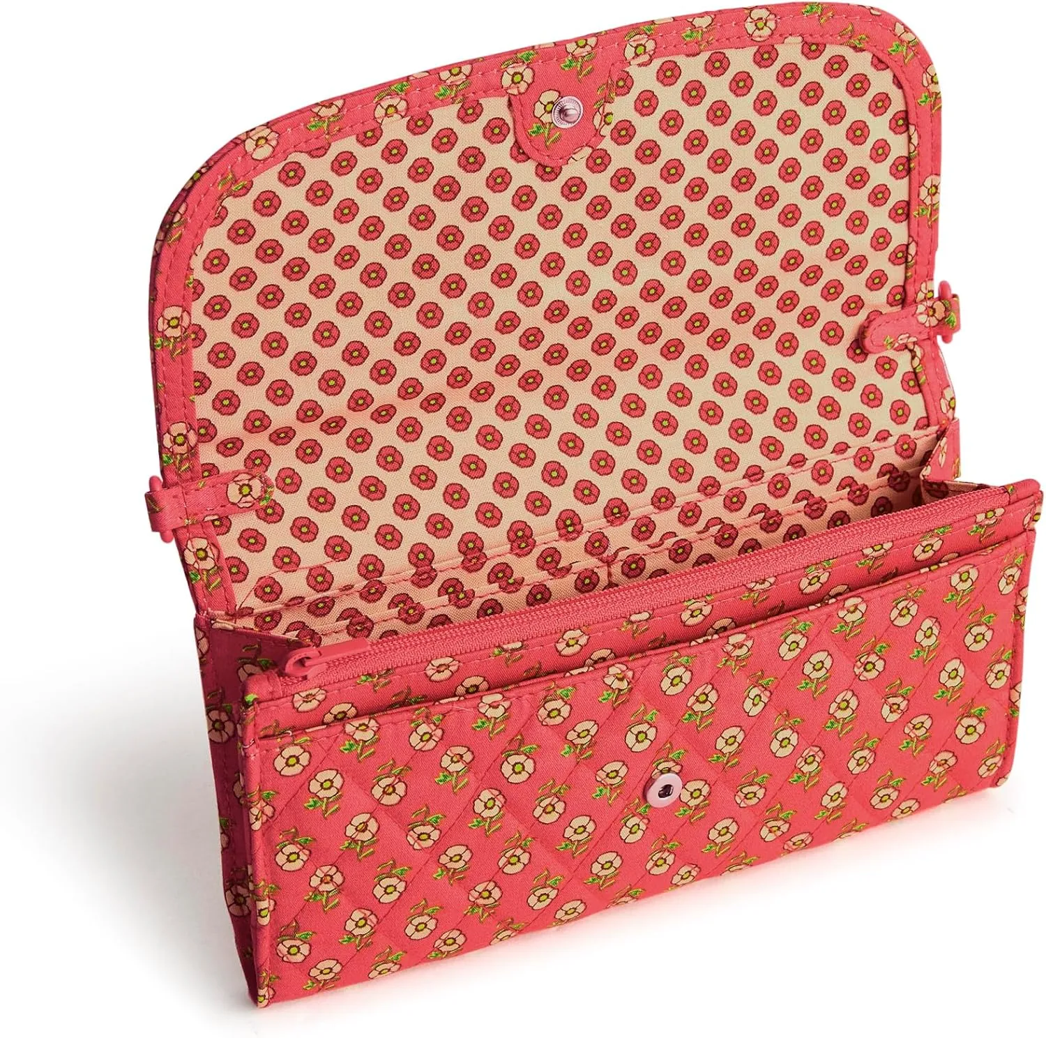 Vera Bradley Premium Cotton Wildwood Wallet Crossbody