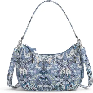 Vera Bradley Women's Cotton Frannie Crescent Crossbody Purse