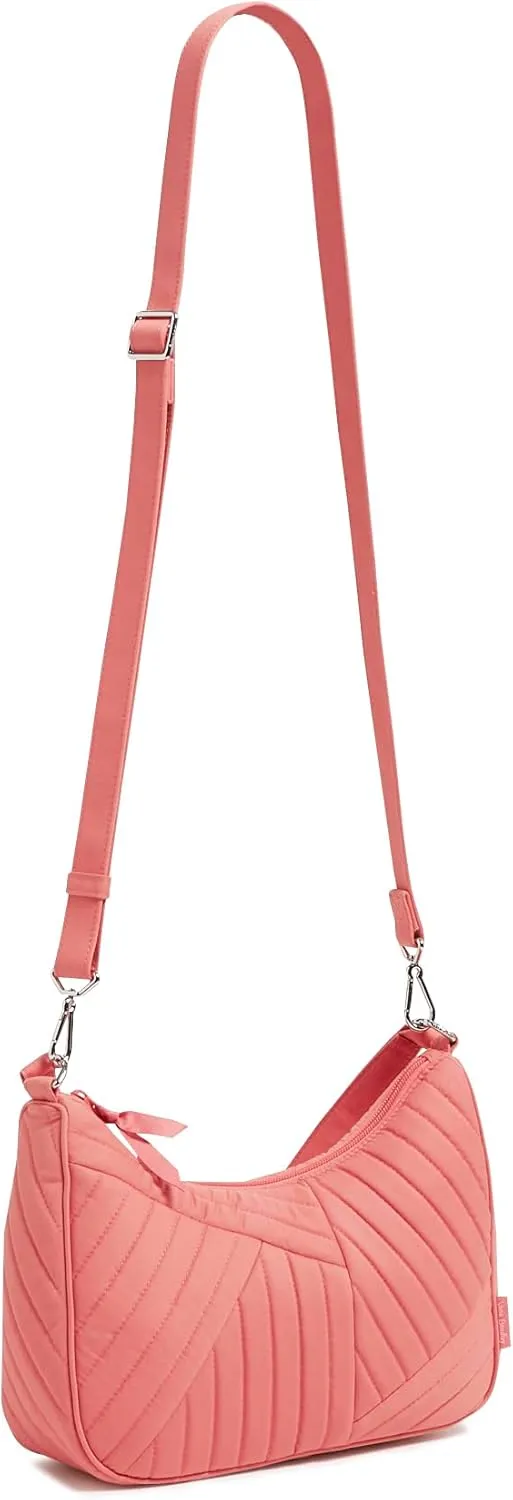 Vera Bradley Women's Cotton Frannie Crescent Crossbody Purse