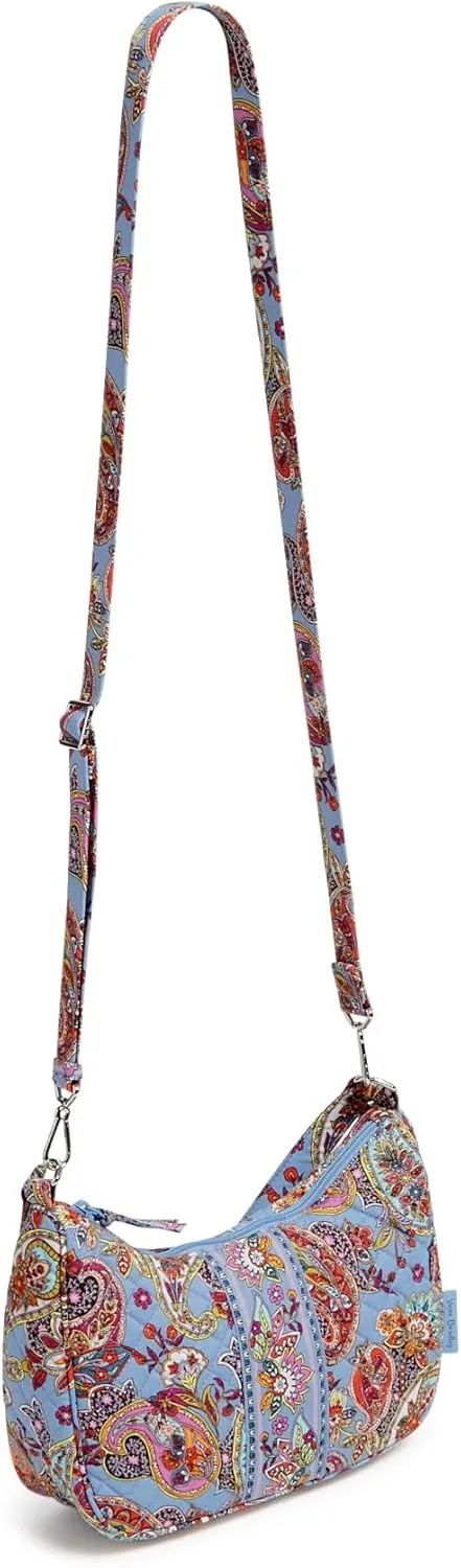 Vera Bradley Women's Cotton Frannie Crescent Crossbody Purse
