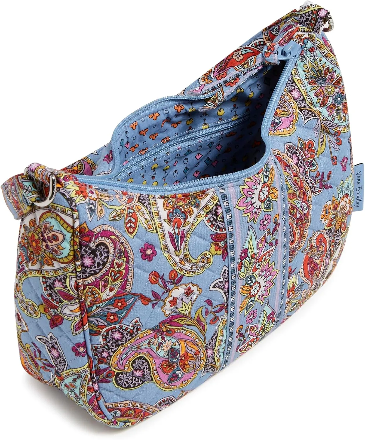 Vera Bradley Women's Cotton Frannie Crescent Crossbody Purse