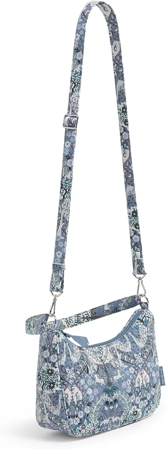 Vera Bradley Women's Cotton Frannie Crescent Crossbody Purse