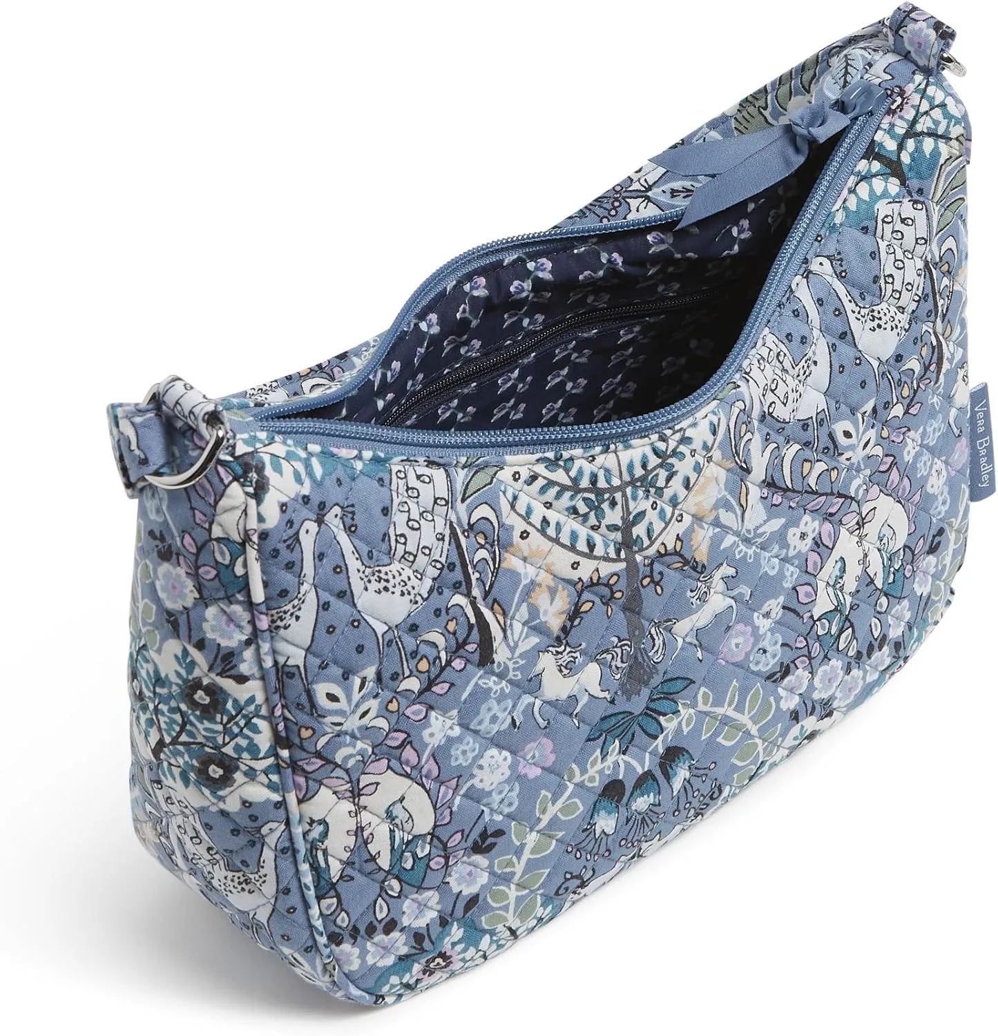 Vera Bradley Women's Cotton Frannie Crescent Crossbody Purse