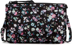 Vera Bradley Women's Cotton Wallet Crossbody Purse with RFID Protection, Botanical Ditsy, One Size