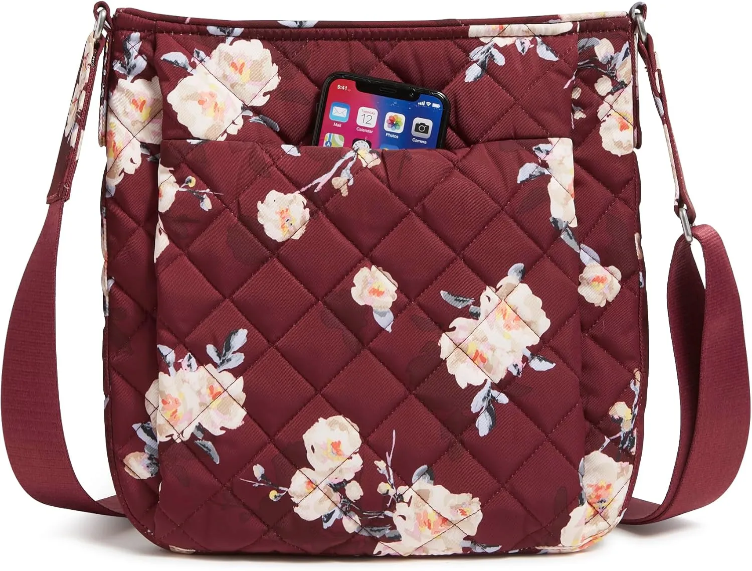 Vera Bradley Women's Performance Twill Triple Zip Hipster Crossbody Purse