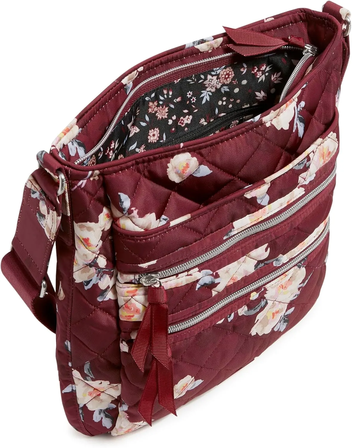 Vera Bradley Women's Performance Twill Triple Zip Hipster Crossbody Purse