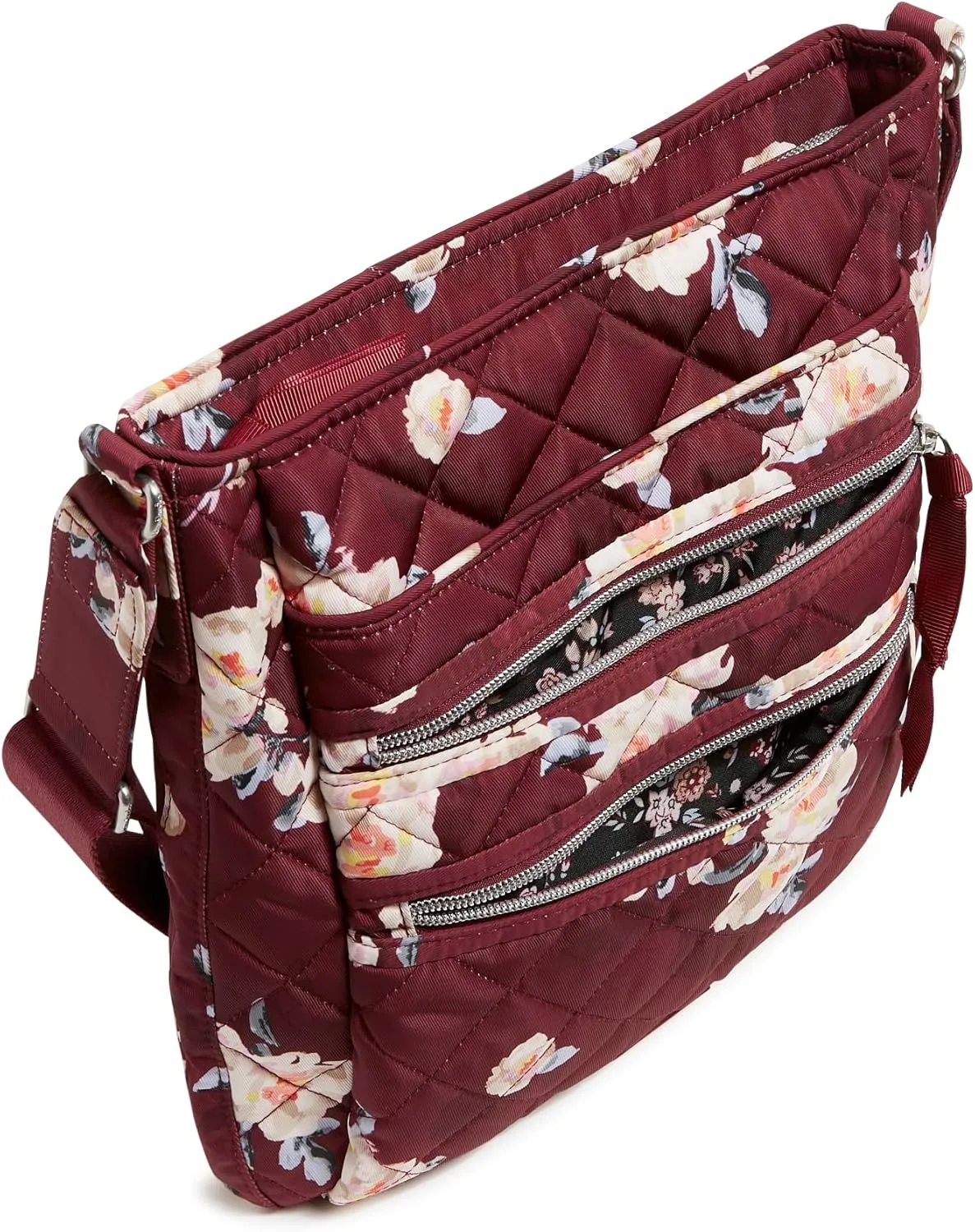 Vera Bradley Women's Performance Twill Triple Zip Hipster Crossbody Purse
