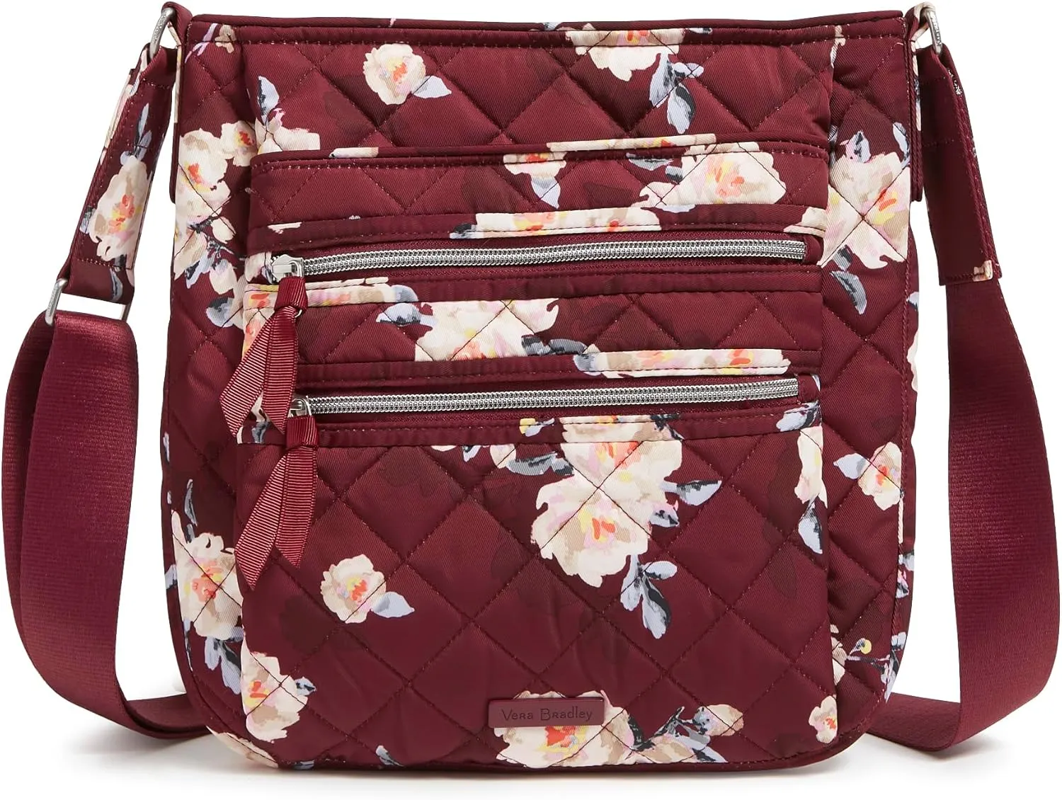 Vera Bradley Women's Performance Twill Triple Zip Hipster Crossbody Purse