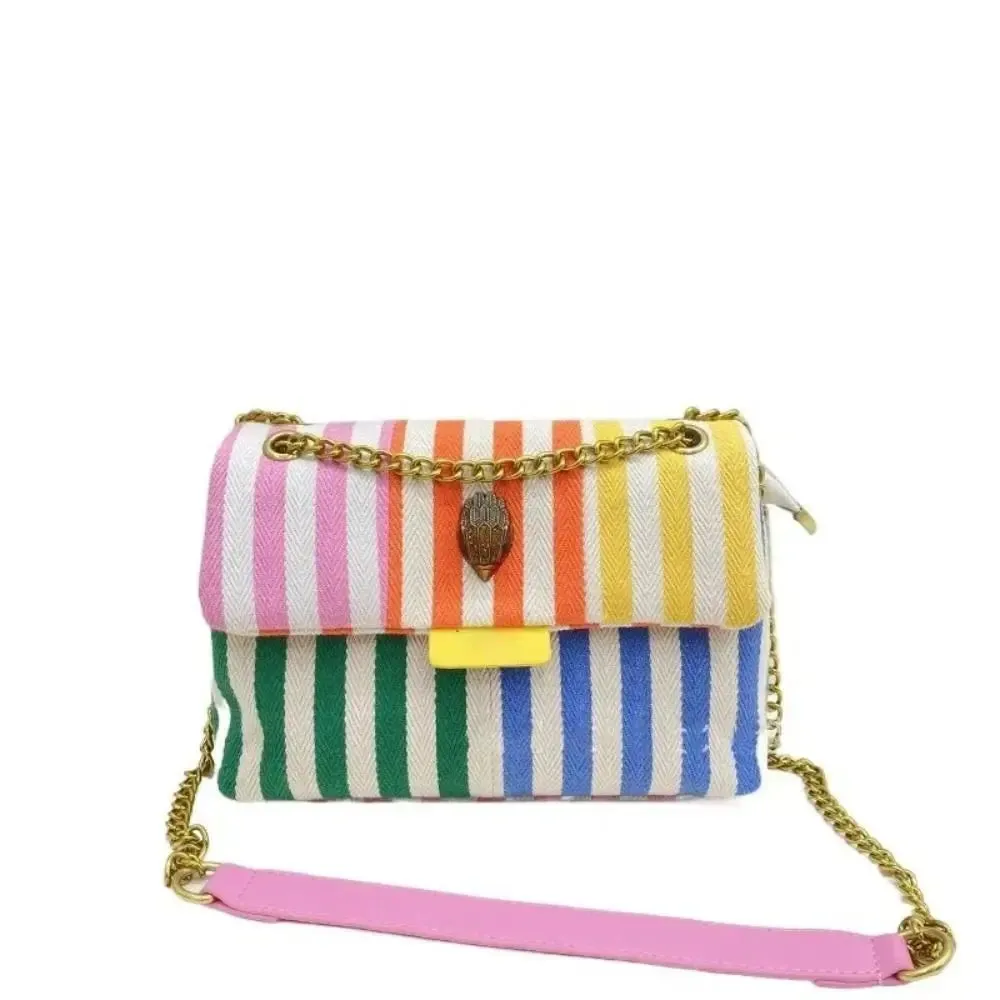 Versatile Luxury Canvas Shoulder Bags Large Capacity Chain Small Square Bags Designer Brand Fashion Trend Crossbody Bag Women