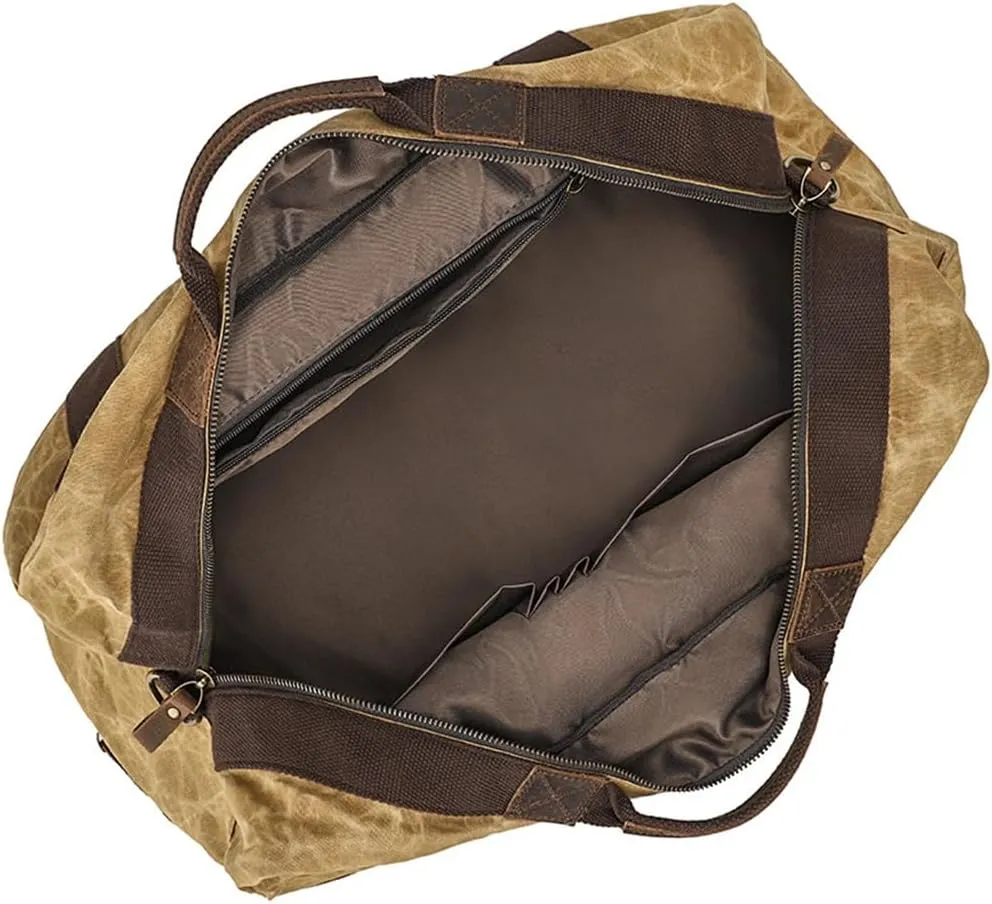 Vintage Large Capacity Travel Bag Duffle Casual Canvas Single Shoulder Crossbody Travel Bag