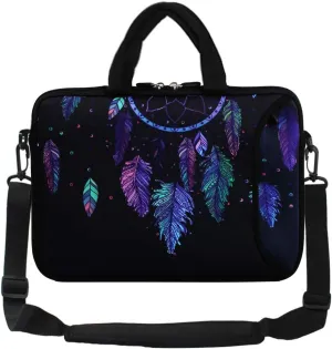 Violet Mist 11 11.6 12 13 Inch Laptop Shoulder Bag Carrying Case Laptop Sleeve Computer Messenger Bag Neoprene Waterproof Protective Tablet Handbag Handle Shoulder Strap, Dreamcatcher