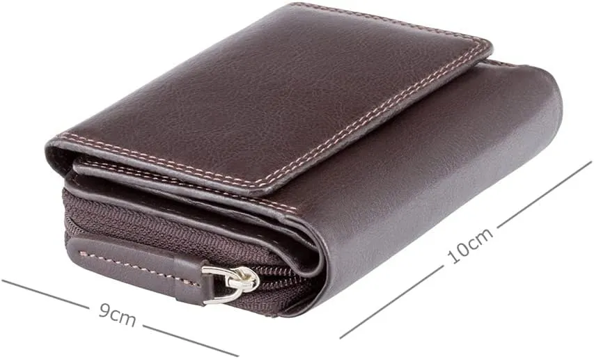 Visconti Heritage -30 Soft Leather Trifold Wallet (Brown)