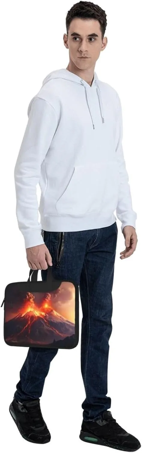 Volcanic Eruptions Prints Laptop Bag - with Soft Interior, Multiple Pockets - Ideal for Men, Travel and Business
