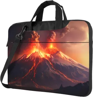 Volcanic Eruptions Prints Laptop Bag - with Soft Interior, Multiple Pockets - Ideal for Men, Travel and Business