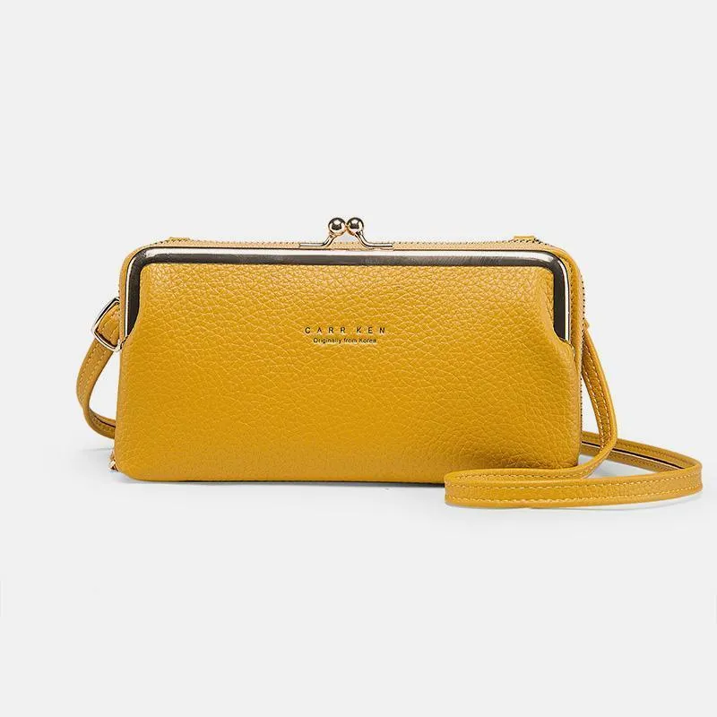 Wallet Phone Timely Lock Large Purse| Crossbody Multifunctional kiss Kiss Kiss-lock lock Cell lock handbag Kiss | Capacity Bag Clutch Wide range | Phone