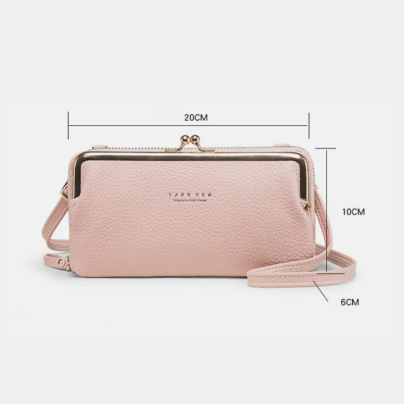 Wallet Phone Timely Lock Large Purse| Crossbody Multifunctional kiss Kiss Kiss-lock lock Cell lock handbag Kiss | Capacity Bag Clutch Wide range | Phone