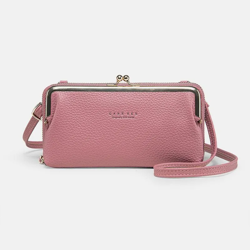 Wallet Phone Timely Lock Large Purse| Crossbody Multifunctional kiss Kiss Kiss-lock lock Cell lock handbag Kiss | Capacity Bag Clutch Wide range | Phone