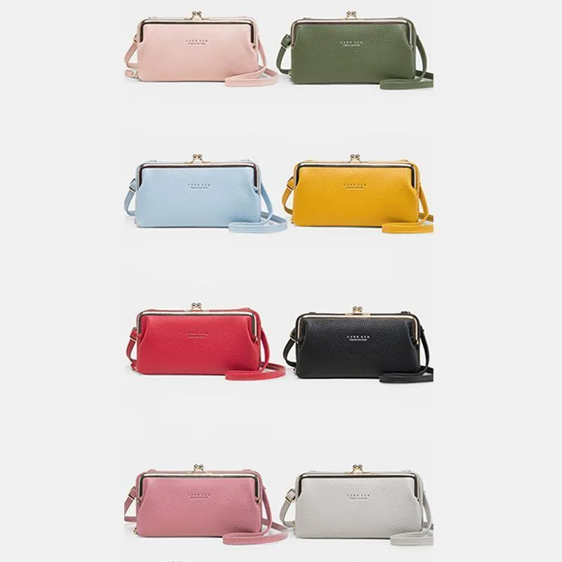 Wallet Phone Timely Lock Large Purse| Crossbody Multifunctional kiss Kiss Kiss-lock lock Cell lock handbag Kiss | Capacity Bag Clutch Wide range | Phone