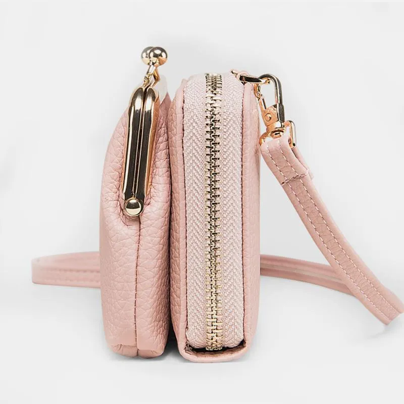 Wallet Phone Timely Lock Large Purse| Crossbody Multifunctional kiss Kiss Kiss-lock lock Cell lock handbag Kiss | Capacity Bag Clutch Wide range | Phone