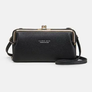 Wallet Phone Timely Lock Large Purse| Crossbody Multifunctional kiss Kiss Kiss-lock lock Cell lock handbag Kiss | Capacity Bag Clutch Wide range | Phone