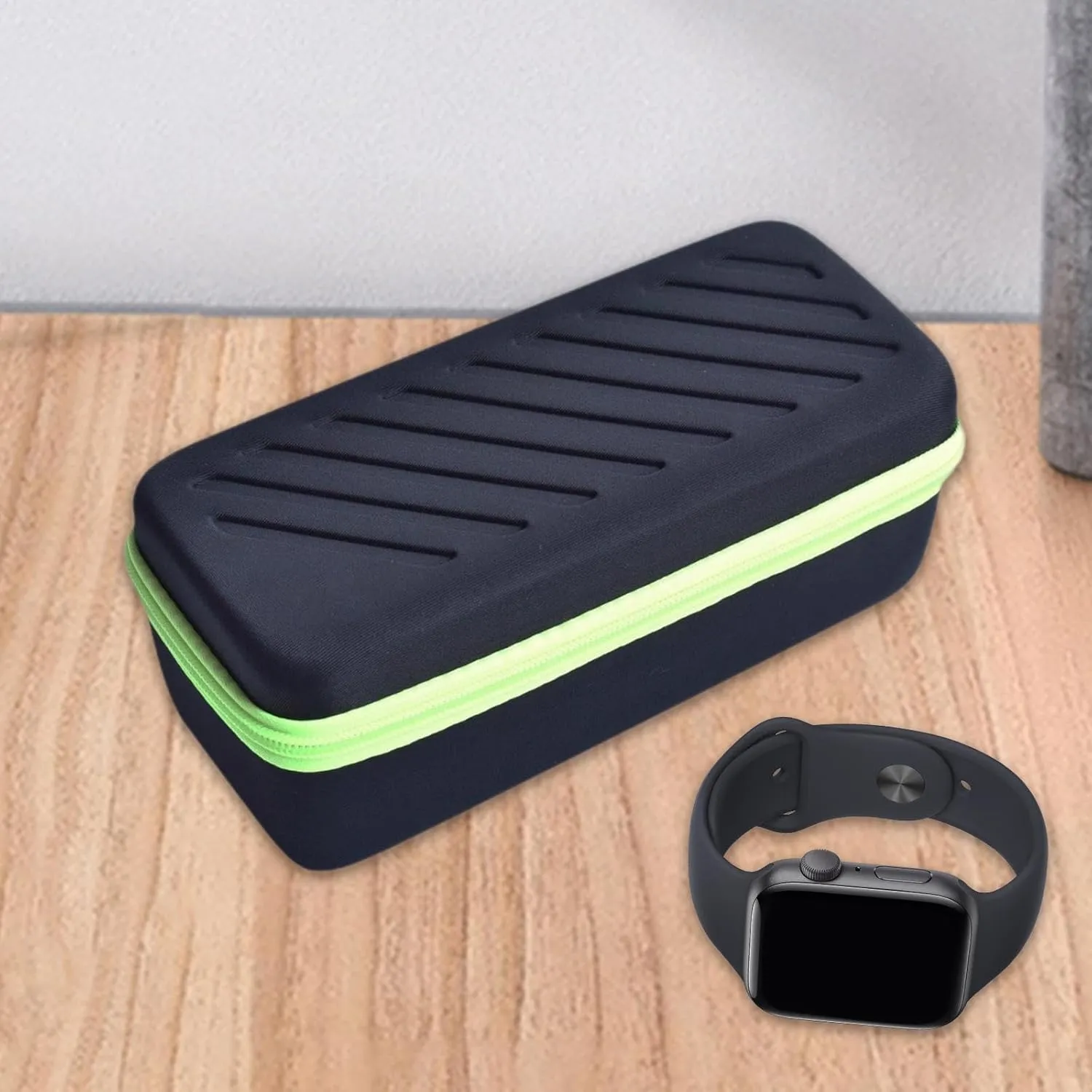 Watch Travel Case Storage Box with Shockproof Watch Pillows Display Case Organizer Case for Sports Digital Wristwatches, Black