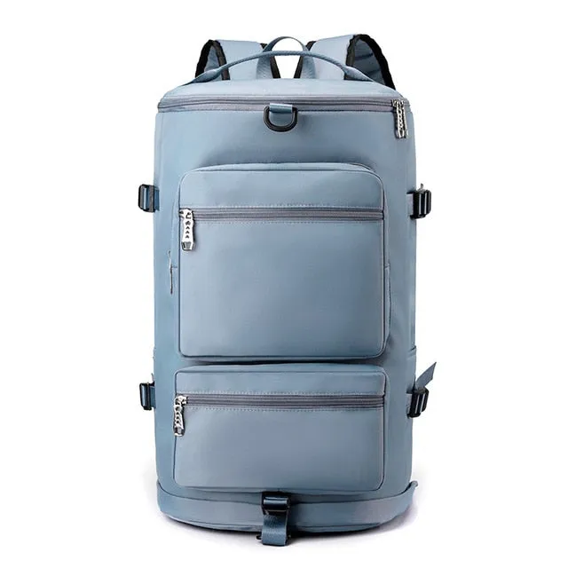 Waterproof Fitness Sports Backpack Men Women Outdoor Gym Shoulder Multifunctional Yoga Large Capacity Shoes Bags Dry Wet Duffle| |