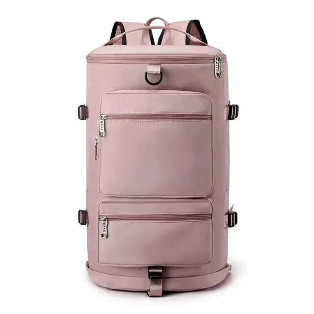 Waterproof Fitness Sports Backpack Men Women Outdoor Gym Shoulder Multifunctional Yoga Large Capacity Shoes Bags Dry Wet Duffle| |