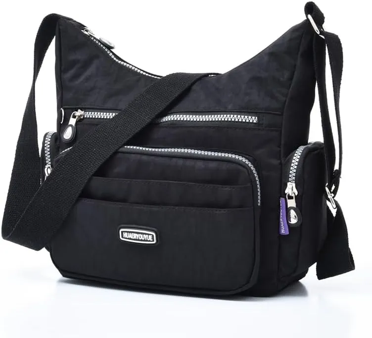 Waterproof Nylon Crossbody Bag for Women Large Capacity Shoulder Bag Travel Purses and Handbag