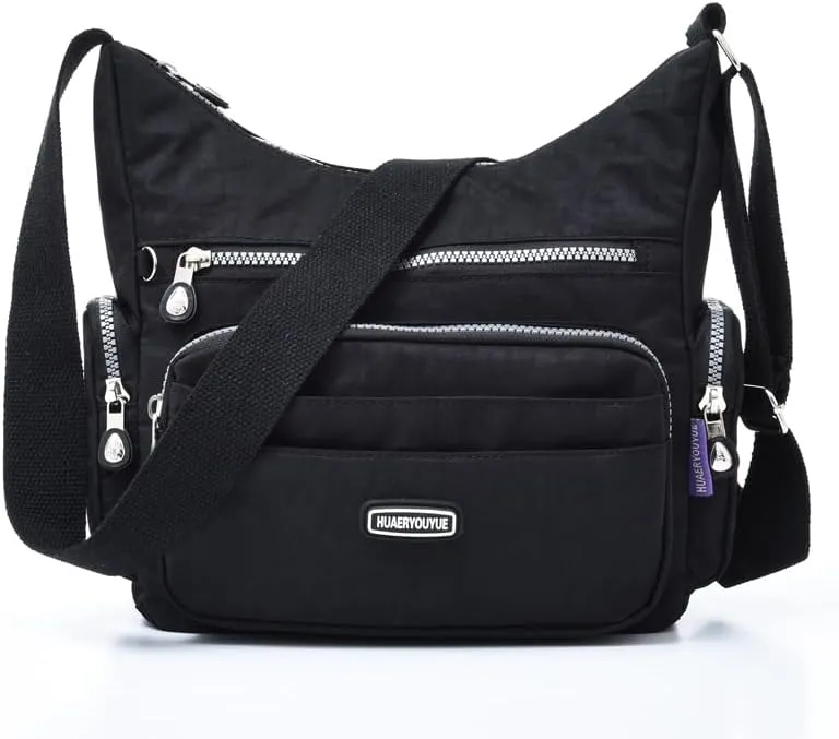 Waterproof Nylon Crossbody Bag for Women Large Capacity Shoulder Bag Travel Purses and Handbag