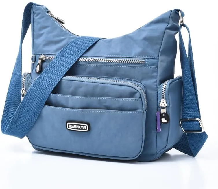 Waterproof Nylon Crossbody Bag for Women Large Capacity Shoulder Bag Travel Purses and Handbag