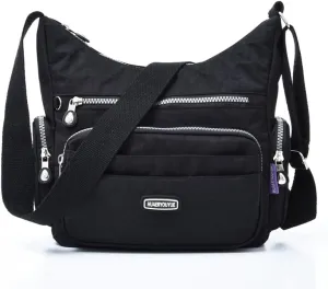 Waterproof Nylon Crossbody Bag for Women Large Capacity Shoulder Bag Travel Purses and Handbag