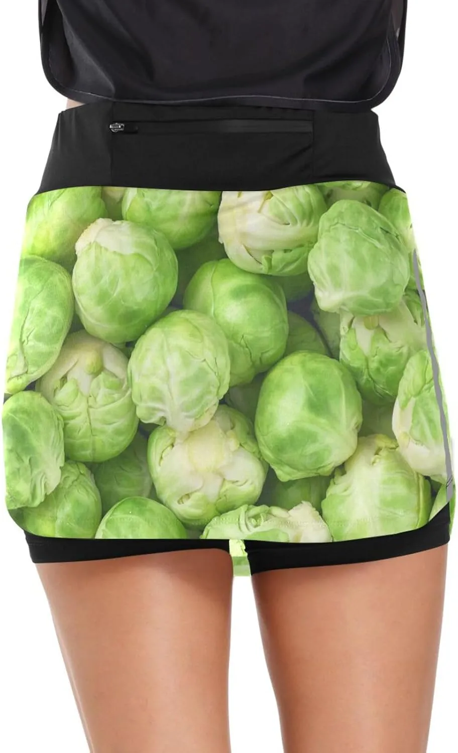 Weeds Leaf Skull Women's Active Performance Skort Lightweight Skirt for Running Tennis Golf Workout Sports